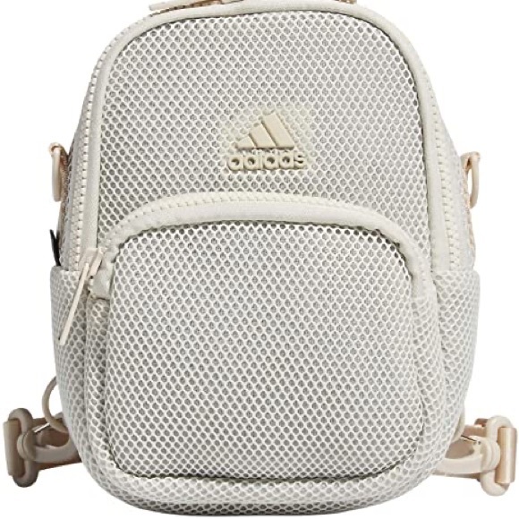 Adidas Air Mesh Mini Women’s Backpack Beige #691 - Picture 2 of 12